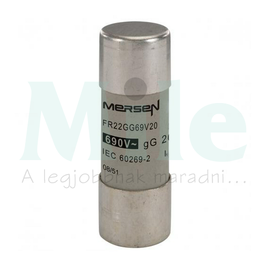Hengeres biztosítóbetét gG 22x58mm 20A AC690V FR22GG69V20 MERSEN