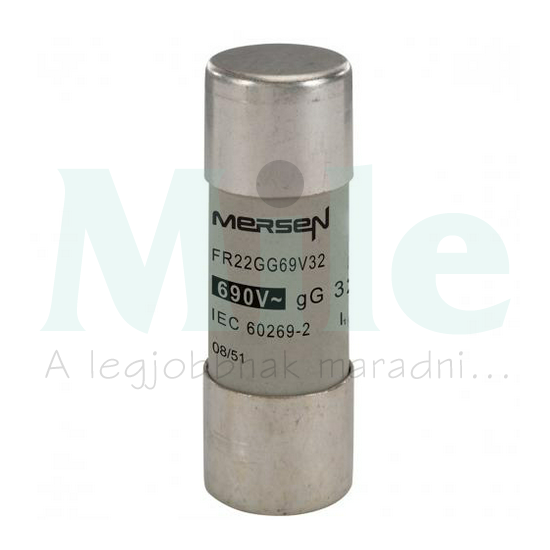 Hengeres biztosítóbetét gG 22x58mm 32A AC690V FR22GG69V32 MERSEN