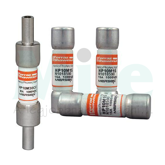 Hengeres biztosítóbetét gPV DC1000V 10x38mm 12A HP10M12 MERSEN