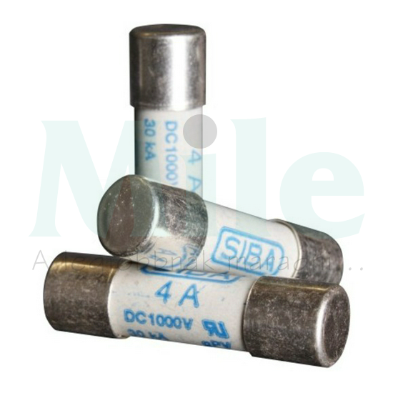 Hengeres biztosítóbetét gPV DC1000V 10x38mm 12A SIBA