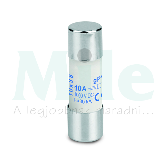Hengeres biztosítóbetét napelemhez gPV 10x38mm 10A 1000V FUSE 10X38 10A 1000 VDC GPV Weidmüller