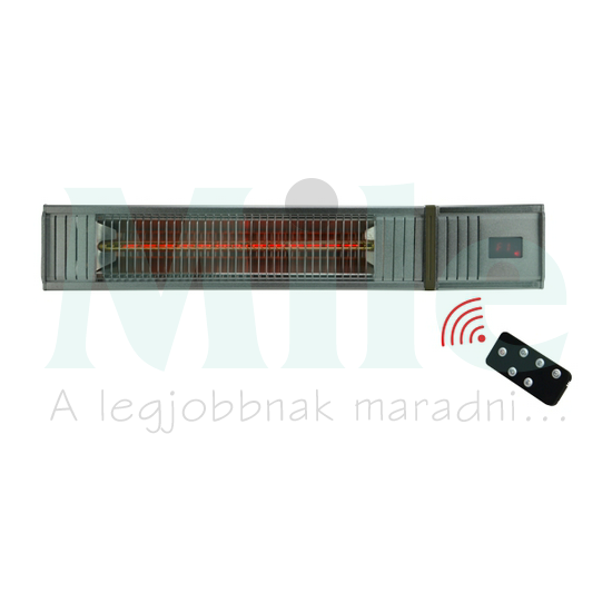 IR-hősugárzó fali alumínium távirányítható fali sugárzó 2000W-max. 9-fokozatú 220-240V e2 elektro