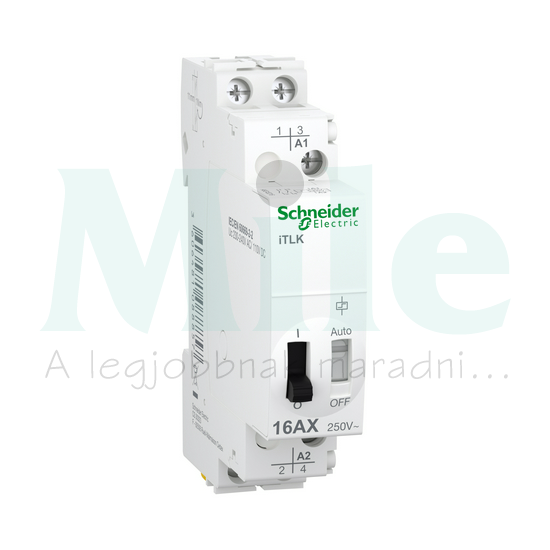 Impulzusrelé sorolható 16A 230-240V AC-műk. 50-60Hz 1600W/izzó 1300VA/fcső 2z A9 iTLK Schneider