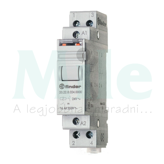 Impulzusrelé sorolható 16A 230V/ AC-műk. 2000W/izzó 1000VA/fcső 2-z 1M 20.22.8.230.4000 FINDER