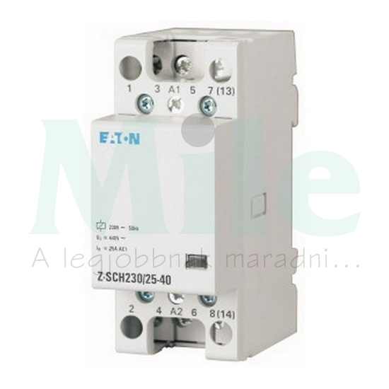 Installációs kontaktor sorolható 25A 440V AC 3-z 1-ny 230V AC-műk 2mod Z-SCH230/25-31 EATON