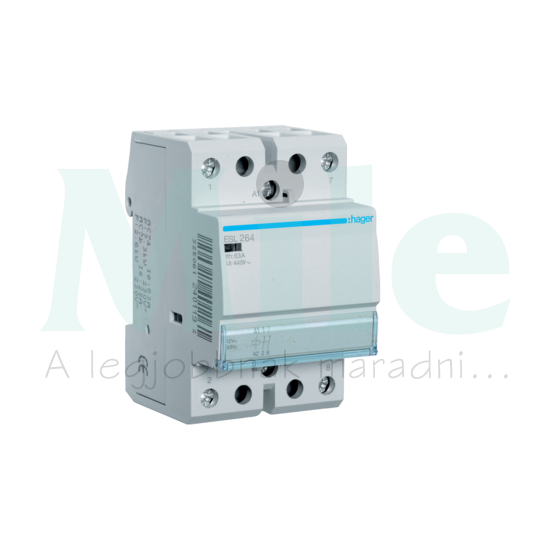 Installációs kontaktor sorolható 63A/ 400V AC 12V AC-műk 3M ESL Hager
