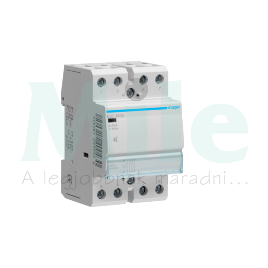 Installációs kontaktor sorolható csendes 63A/ 400V AC 230V AC-műk 3M ESC Hager