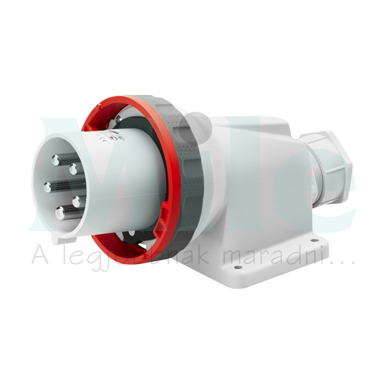 Ipari dugvilla falra szerelhető 3P+N+E ráépíthető 63A 380-415V(50+60Hz) piros IEC309HP GEWISS