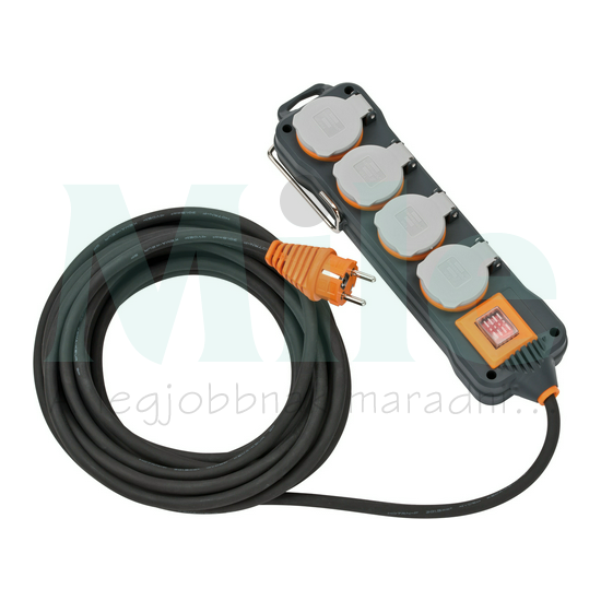 Elosztósor kültéri ipari 2.5mm2 5m 4x2P+E/230V antracit IP54 professionalLINE LECTRA