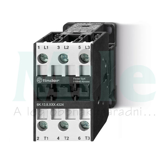 Kontaktor (mágnesk) 11kW/400VAC-3 3Z 24V50Hz csavaros 50A/AC-1/400V 6K.13.8.024.4324 FINDER