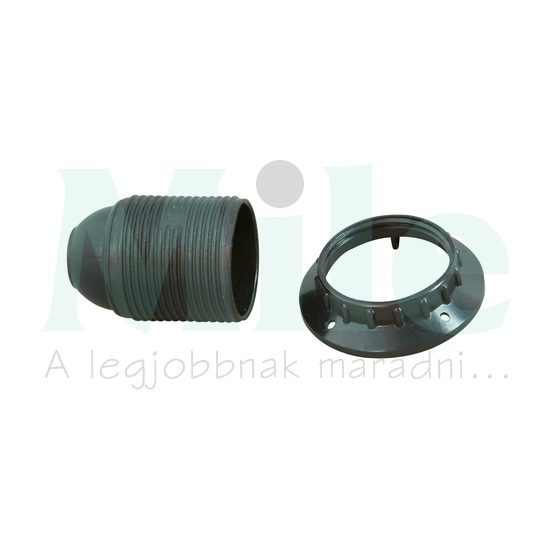 Izzólámpa foglalat lengő E14 csavaros műanyag fekete Kopp