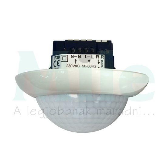 Jelenlétérzékelő slave dobozba 360° PIR 24m-érzékelésátmérő 230V fehér IP20 PD4-S-UP B.E.G.