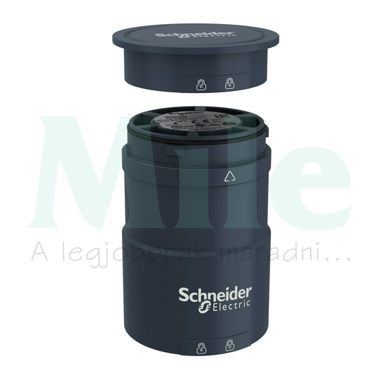 Jelzőoszlop alapmodul fedéllel csőtengelyes beépítés álló fekete Harmony XVUC Schneider
