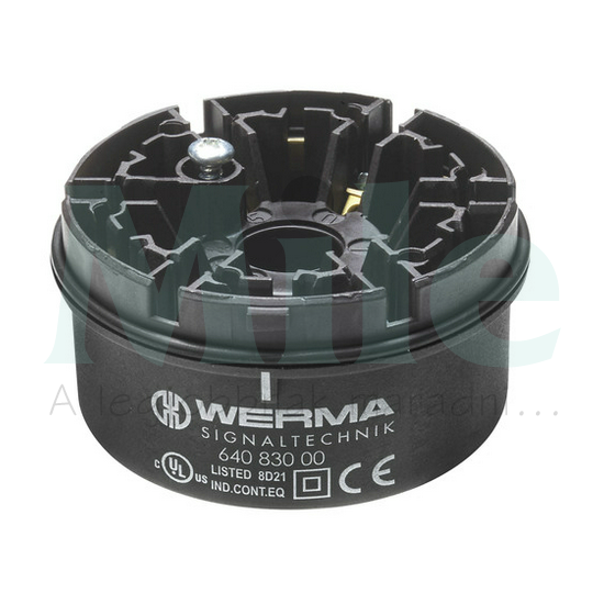 Jelzőoszlop alapmodul KombiSIGN71-hez IP65 csavaros csőtengelyes beépítés fekete WERMA