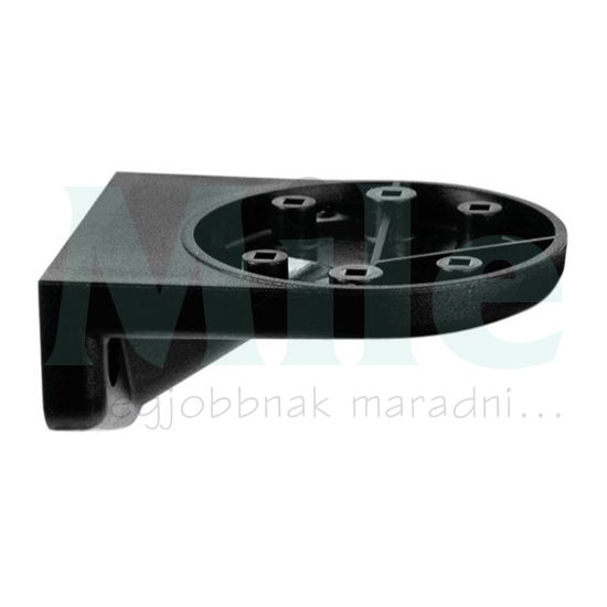 Jelzőoszlop fali tartó fali szerelés fekete WERMA