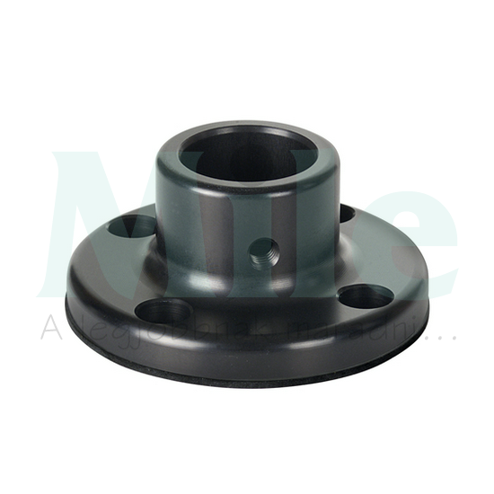 Jelzőoszlop rögzítőtalp csőhöz műanyag fekete WERMA