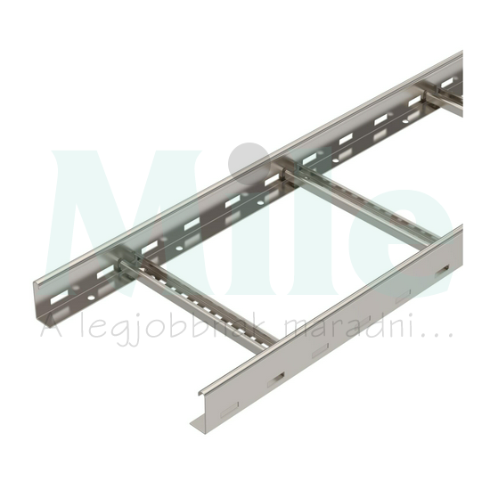Kábellétra 60mm x 300mm x 6000mm kezeletlen nemesacél LCIS 630 6 A2 OBO-BETTERMANN