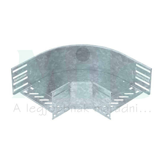 Kábeltálca 90° idom 200mm x 110mm-mag. 90° merítetten horganyzott RB 90 120 FT OBO-BETTERMANN