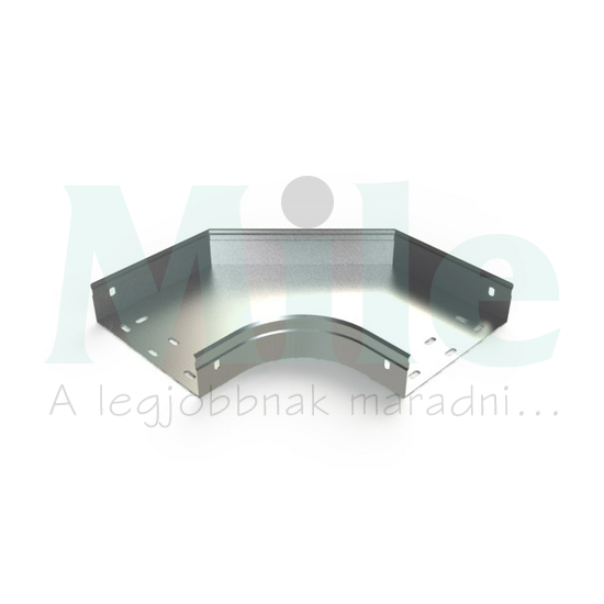 Kábeltálca 90° idom 200mm x 60mm-mag. 90° szalaghorganyzott acél CPERC 200x60 GS BASOR