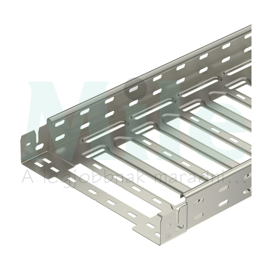 Kábeltálca gyorsösszekötős 3m nemesacél kezeletlen 60mm x 400mm x 3050mm x SKSM 640 A2 OBO-BETTERMANN