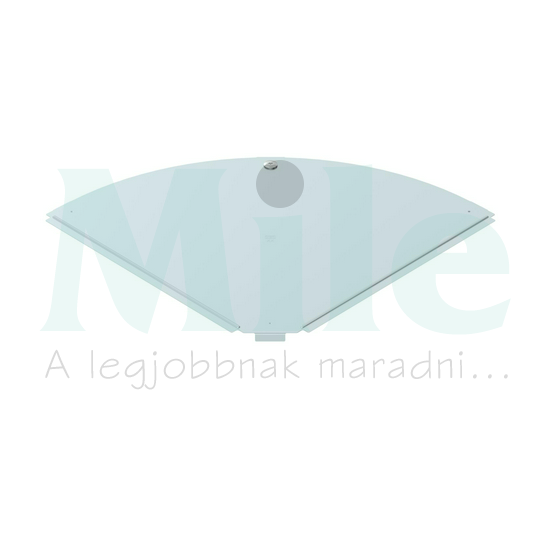 Kábeltálca irányváltó idom fedél vízszintes 90° acél 400mm x 458mm RBD 90 400 DD OBO-BETTERMANN