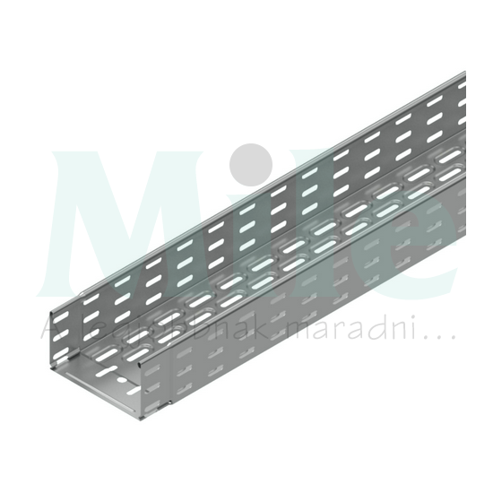 Kábeltálca perforált 3m acél szalaghorganyzott 85mm x 150mm x 3000mm x KZI KOPOS