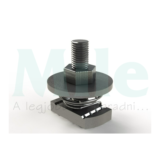 Kalapácsfejű csavar anyával acél galván/elektrolit horganyzott 10 TEP M10x30 BASOR