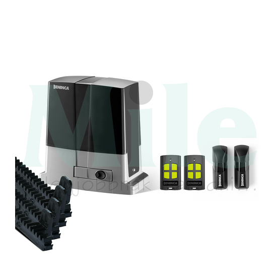 Kapumozgató szett toló-/úszókapu komplett +4fm CRV6 fogasléc 600kgmax. 230VAC 4m fogasléc BENINCA