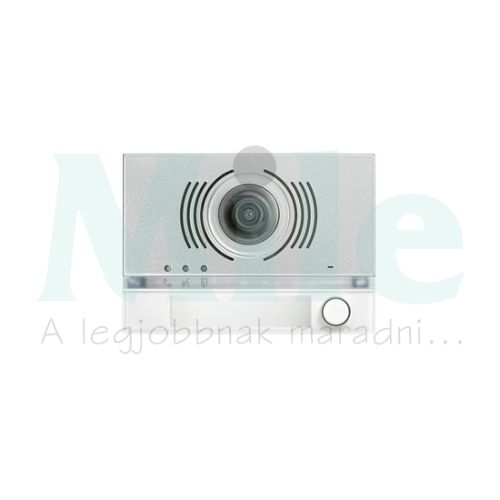 Kaputábla modul előlap 2Voice audio-video modulra 1-gombos 1083/48-hoz 1-egység acél Alpha URMET