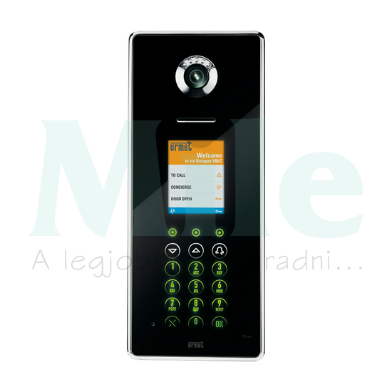 Kaputelefon kaputábla audió iPerCom/iPervoice 60Hz üveg fekete Elakta URMET