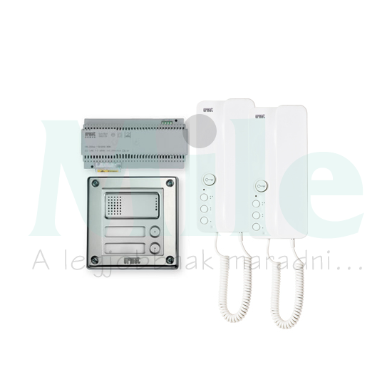 Kaputelefon készlet 2Voice 1083/64+2x1183/5+1083/20A 2-lakás Sinthesi Steel+Miro URMET
