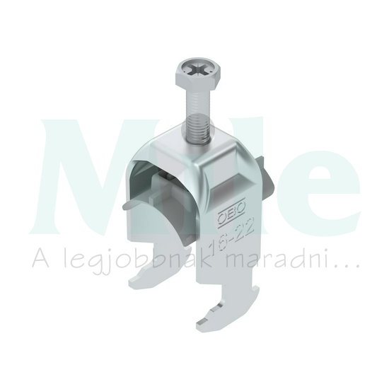 Kengyeles bilincs műa.nyomóval 1 x 16-22mm alumínium 22mm csőhöz BS-H1-K-22 ALU OBO-BETTERMANN