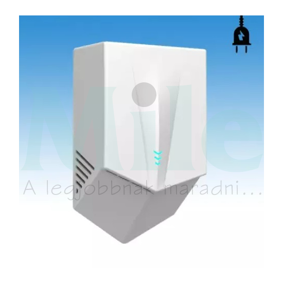 Kézszárító 1300W IPX1 (infrás, nagysebességű) műanyag 1/N/PE~230V fehér B&K Kft