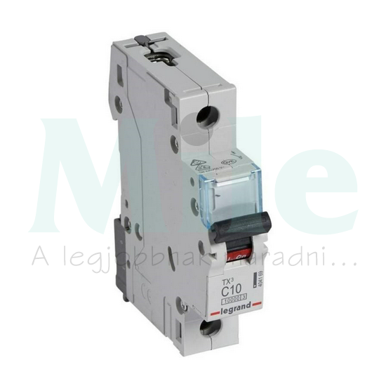 Kismegszakító 1P 10A C-jelleg 230V AC 10kA/60898 TX3 LEGRAND