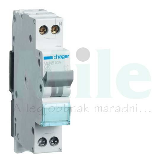 Kismegszakító 1P+N 10A C-jelleg 240V AC 6kA/60898 MLN Hager