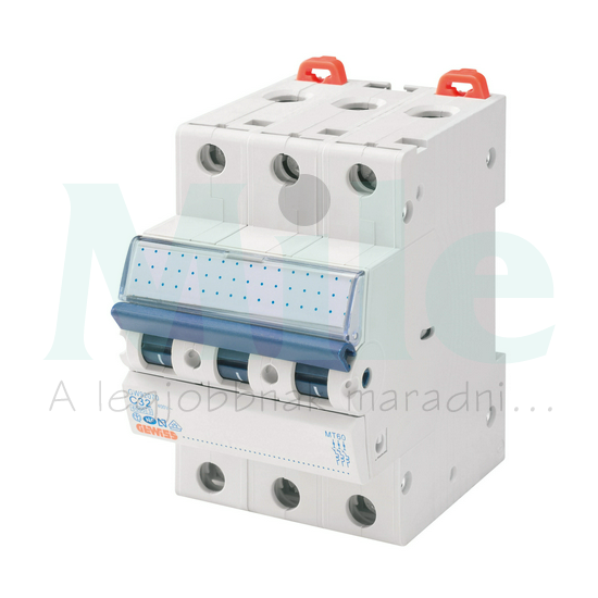 Kismegszakító 3P 50A C-jelleg 400V AC 10kA/60898 12.5kA/60947 MT100 GEWISS