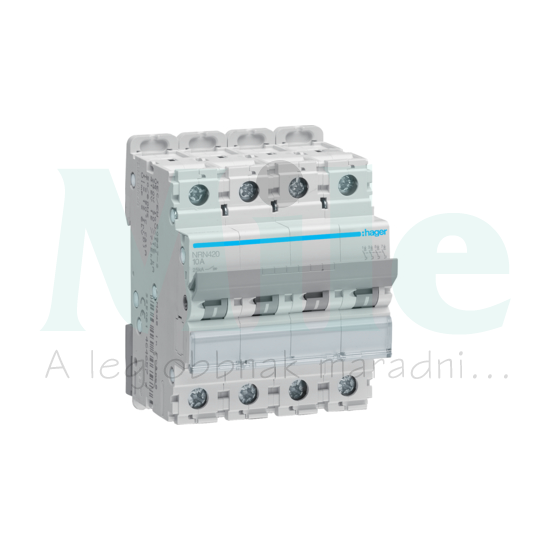 Kismegszakító 4P 20A C-jelleg 415V AC 10kA/60898 50kA/60947 NRN Hager
