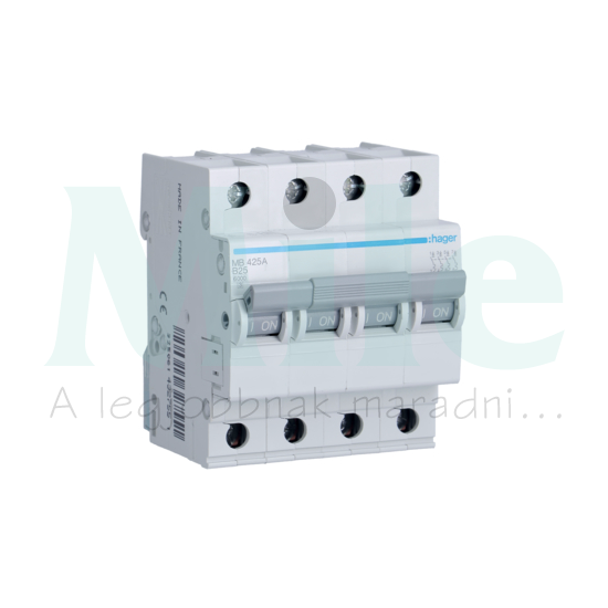 Kismegszakító 4P 25A B-jelleg 400V AC 6kA/60898 4M MB Hager