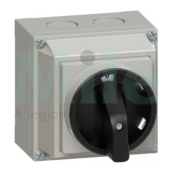 Terhelés 0-1 lakatolható be-ki kapcsoló 4P 20A 5.5kW/400VAC-3 tokozott KKML0-20-6044 Ganz KK