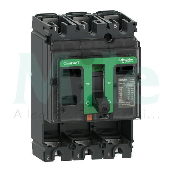 Kompakt megszakító 3P kioldó nélkül fix 250A 50kA 690V ÚjGenNSX250N Schneider