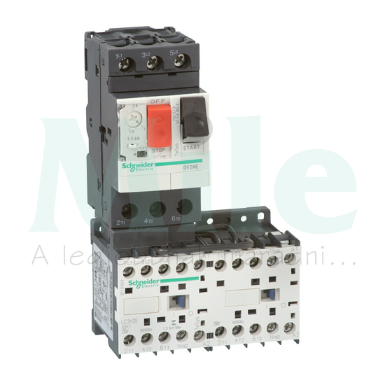 Komplett motorindító irányváló 1-1.6A 0.55kW/400VAC-3 24VDC IP20 TeSys GV2-ME Schneider