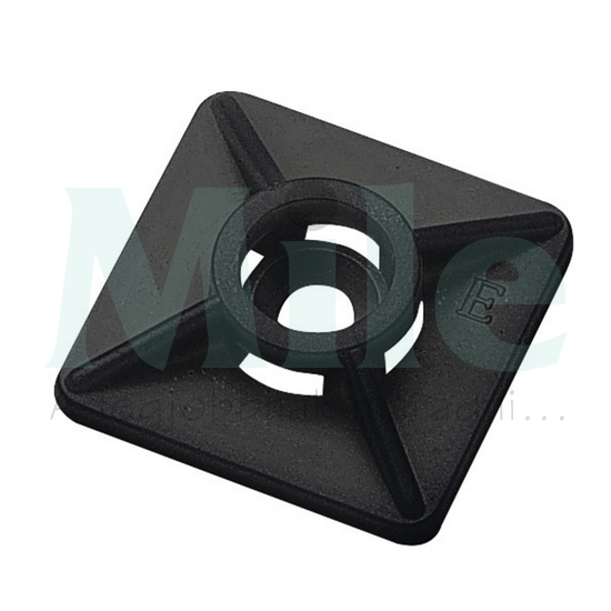 Kötegelő talp öntapadós+csavarozható 4oldalt fűzhető CBH 19/19 BLACK Weidmüller