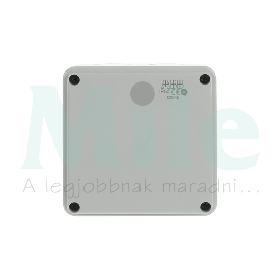 Kötődoboz falonkívüli műanyag 100mm x 100mm 50mm szürke teli fedél-fedél IP55 System Pro E ABB