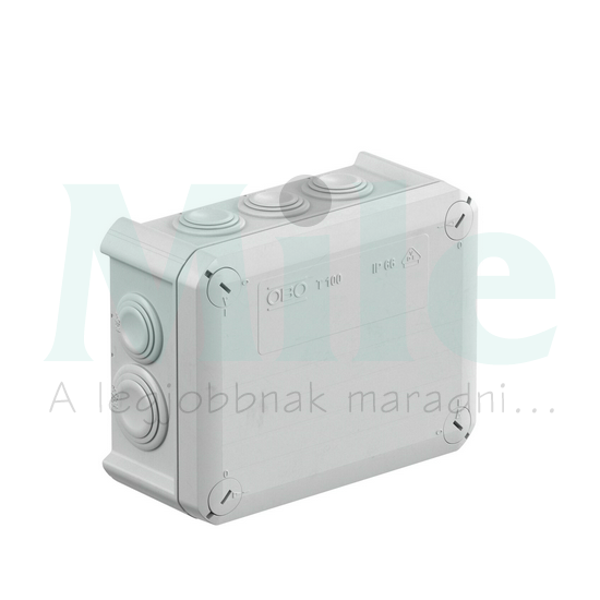Kötődoboz falonkívüli műanyag 116mm x 150mm x 67mm IP66 szürke T 100 M25-M32 OBO-BETTERMANN