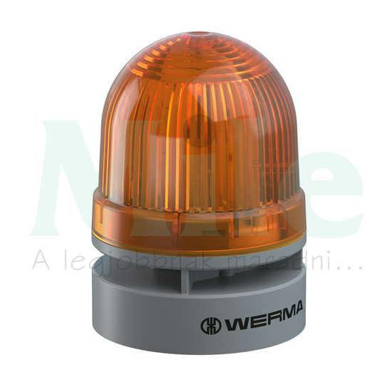 Kürt+fényjelző folyamatos/villogó 2hangú 24V AC/DC 95dB sárga LED IP66 EvoSIGNAL Mini WERMA