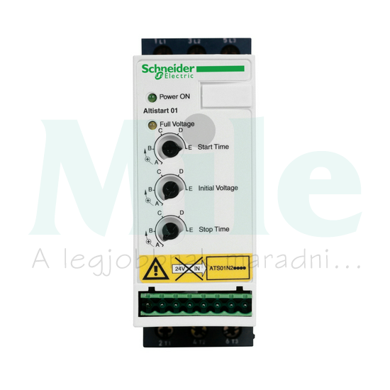Lágyindító 200-240V 12A 2.2kW/230Vszabvány kapcsolás Altistart 01 Schneider