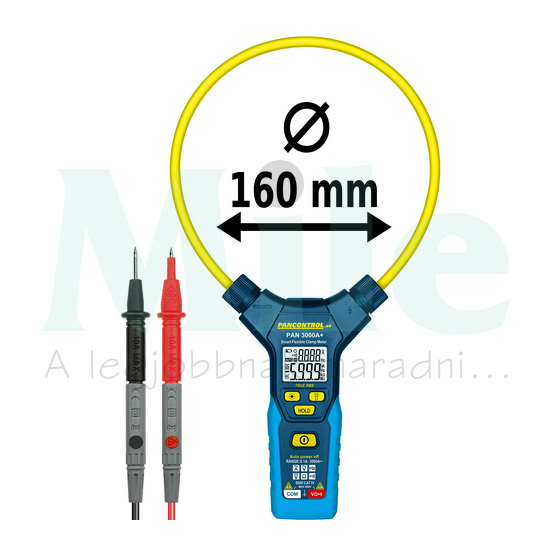 Lakatfogó V-A-Ohm-Hz LCD digitális 0,01-3000A-max./AC eff.értékmérés PAN 3000A+ Pancontrol