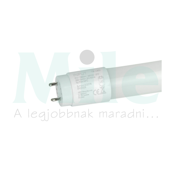 LED fénycső 0,6m cső T8 9W- G13 1350lm 865 220-240V AC 6500K 25000h 270° Prime LED line