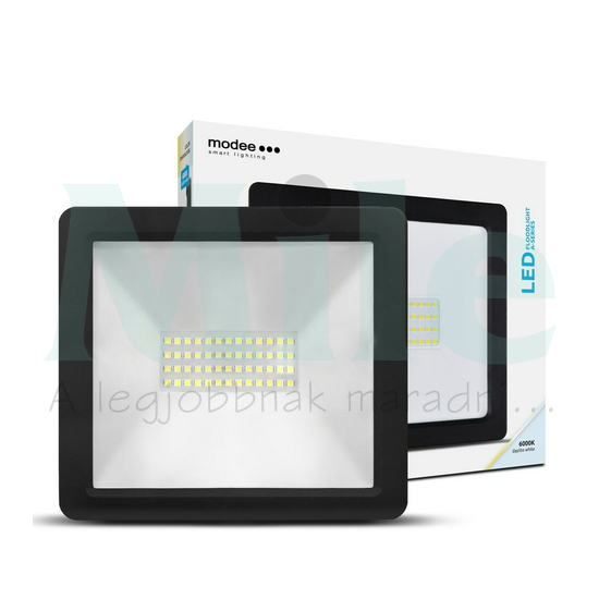 LED fényvető 50W 220-240V AC 4000lm 6000K fekete-ház alumínium IP65 Slim-A Modee