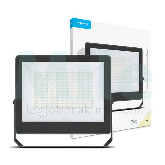 LED fényvető 200W 220-240V AC 20000lm 4000K fekete alumínium IP65 Slim-A3 Modee